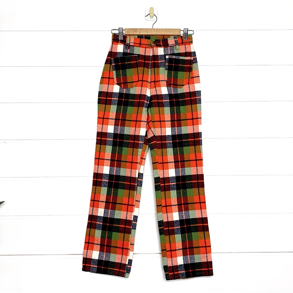 Lykke Wullf Free People Plaid Flannel Ranch Pants